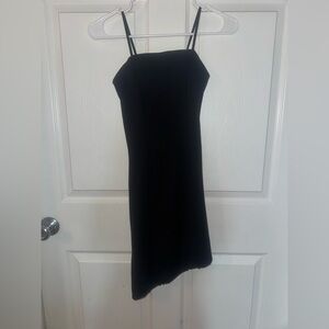 Chic Asymmetrical Black Dress